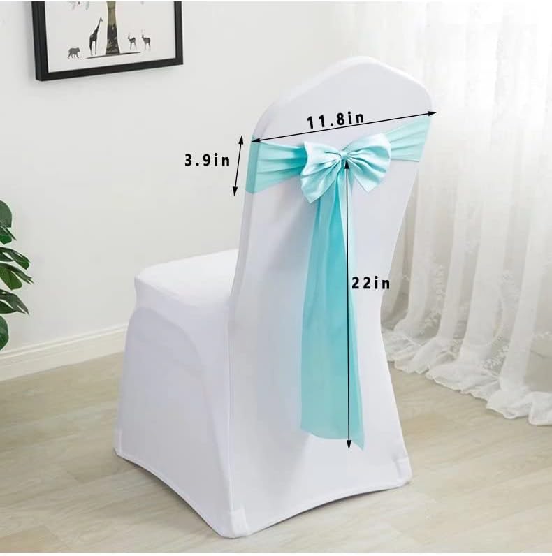 Pack of 10 Satin Stretch Chair Sash Bow, No Need Tied, Spandex Chair Bands, Chair Ribbons Bows for Hotel Wedding Party Banquet Birthday Reception Decor(Lavneder) - Image 4
