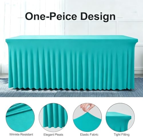 BDDC One-Piece Spandex Table Cloth Skirt for 4FT Rectangle Tables - Image 2