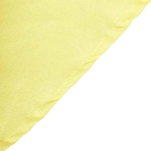 BalsaCircle 6 pcs 90 inch Yellow Round Washable Polyester Easy-Care Tablecloth for Indoor and Outdoor Bridal Shower Wedding Table Buffet Table Parties Kitchen Dining - Image 8