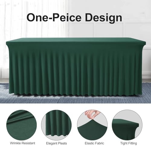 BDDC One-Piece Spandex Table Cloth Skirt for 6FT Rectangle Tables - Image 2