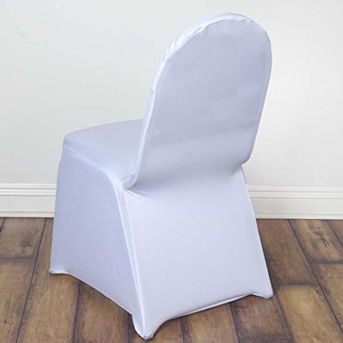 Tableclothsfactory 20 PCS White Stretchy Spandex Fitted Banquet Chair Cover Dinning Event Slipcover for Wedding Party Banquet Catering - Image 2