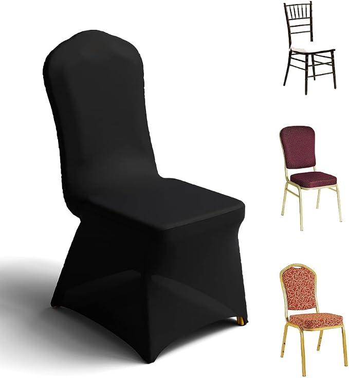 Trlyc Spandex Banquet Chair Covers 30 Pcs Black for Wedding Party by TRLYC