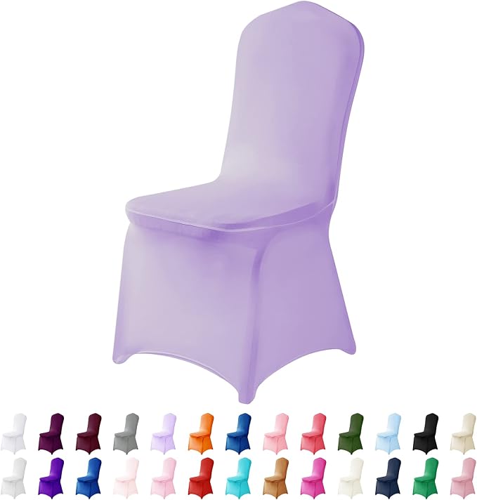 Spandex Chair Covers, 25PCS, Washable Protector for Living Room, Party, Banquet, Wedding, Hotel (Lavender) by AlGaiety