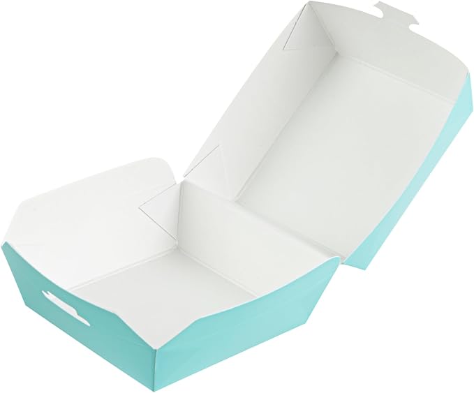Restaurantware Turquoise Paper Mini Burger Box, 2.8 x 2 In, 100 Pack - Image 15