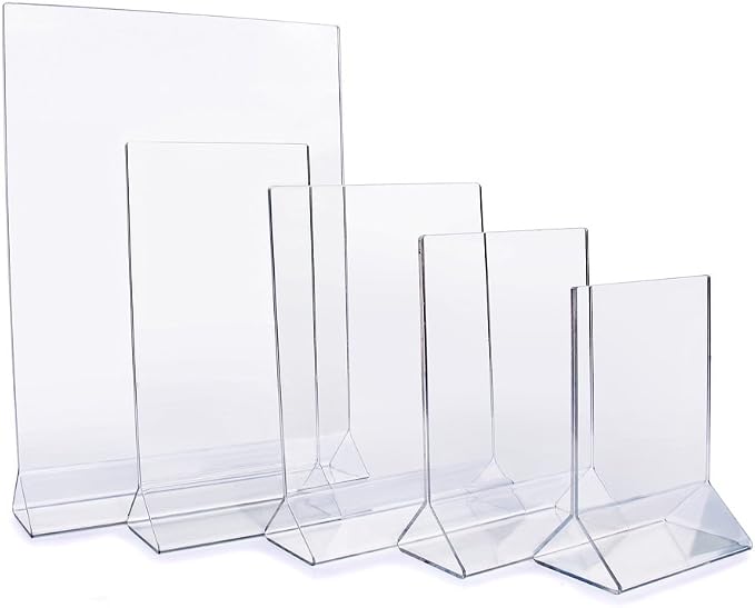 New Star Foodservice 22971 Acrylic Table Menu Card Holder, 4 x 8 Inch, Clear Plastic Display Sign Stand for Restaurants, Offices, Hotels, Events, and Retail Counters, Set of 12 - Image 3