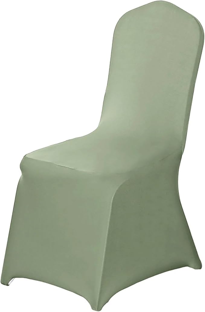 Efavormart 10 PCS Spandex Stretch Dusty Sage Chair Covers Universal Banquet Chair Covers for Party Dining with Foot Pockets Washable Wedding Chair Slip Covers for Outdoor - Image 4