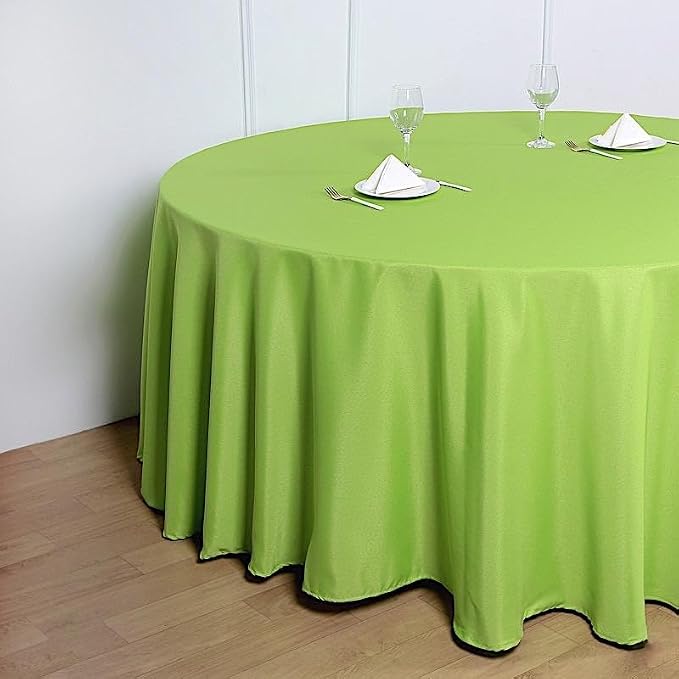 10 pcs 120 inch Apple Round Tablecloths Fabric Table Cover Linens | 120" Washable Fabric Table Cloth Covers for Wedding Party Polyester Reception Buffet Events Catering Dining Events Kitchen Dining - Image 3