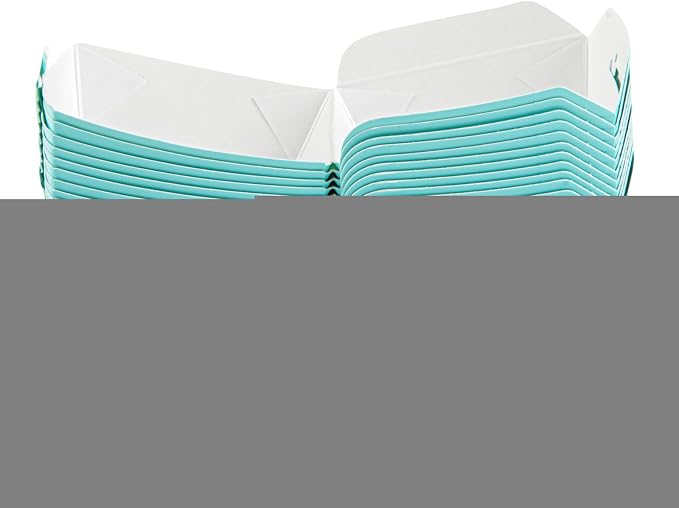 Restaurantware 2.5 x 2.5 x 2 Inch Mini Burger Boxes 100 Clamshell Food Containers - Hinged Lid Disposable Turquoise Paper Take Out Boxes Serve Sliders Or Finger Foods - Image 7