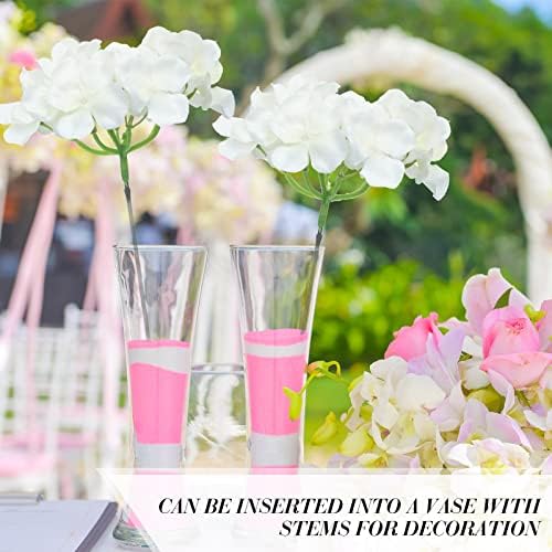 Yunsailing 100 Pcs Artificial Hydrangea Flowers Hydrangea Flower Heads with Stems Silk Faux Hydrangea Flowers for Wedding Centerpiece Fake Bouquet Home Indoor Garden Party Decoration (White) - Image 5