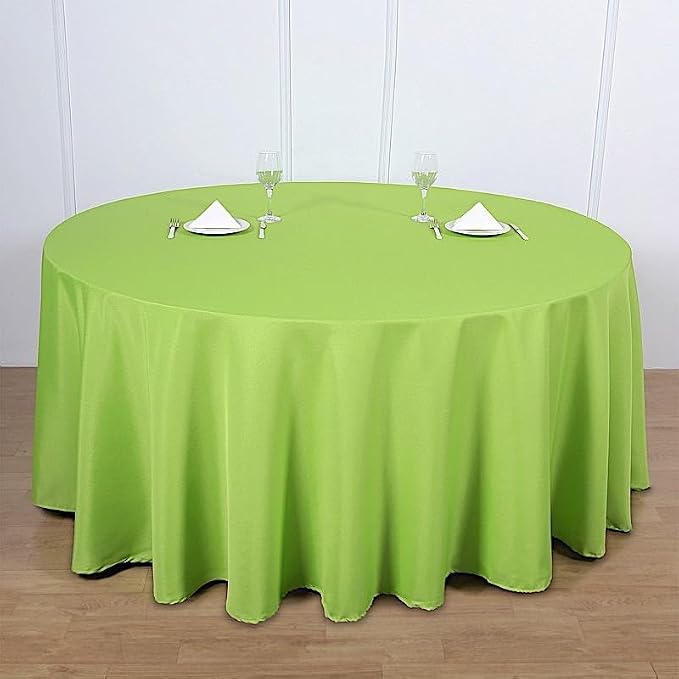 10 pcs 120 inch Apple Round Tablecloths Fabric Table Cover Linens | 120" Washable Fabric Table Cloth Covers for Wedding Party Polyester Reception Buffet Events Catering Dining Events Kitchen Dining - Image 2
