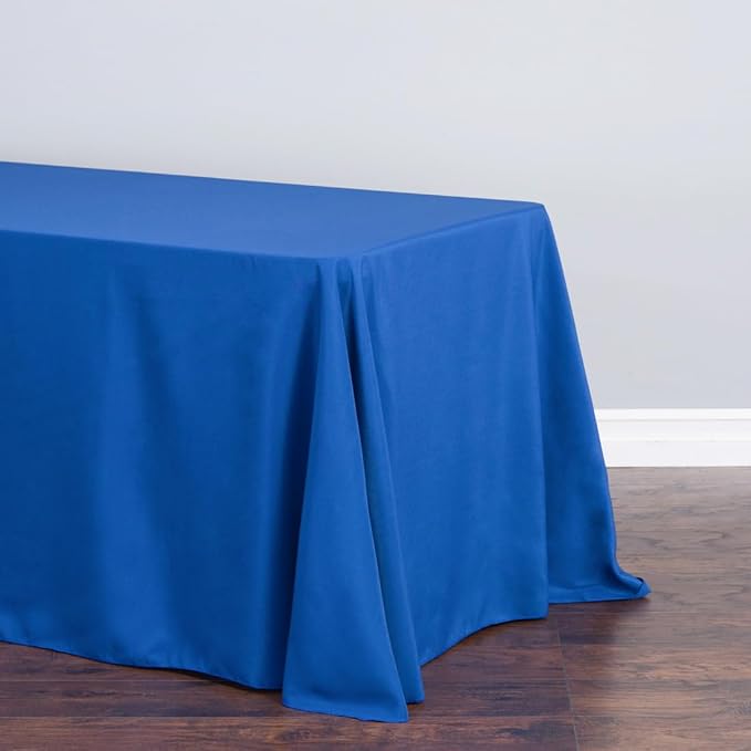 LinenTablecloth 90 x 156-Inch Rectangular Polyester Tablecloth Royal Blue - Image 6