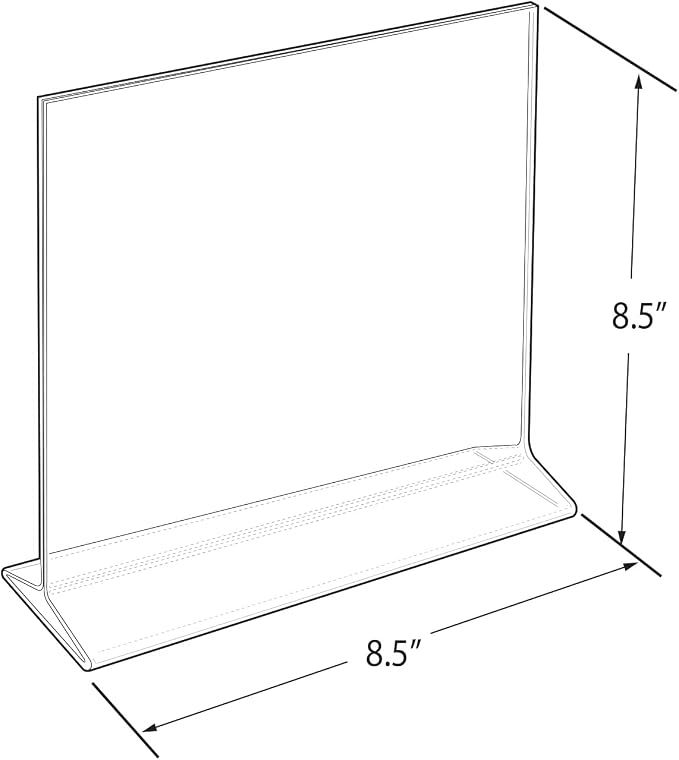 Azar Displays 142717 8.5-Inch Width by 8.5-Inch Height Top-Load Acrylic Sign Holder, 10-Pack, clear - Image 3