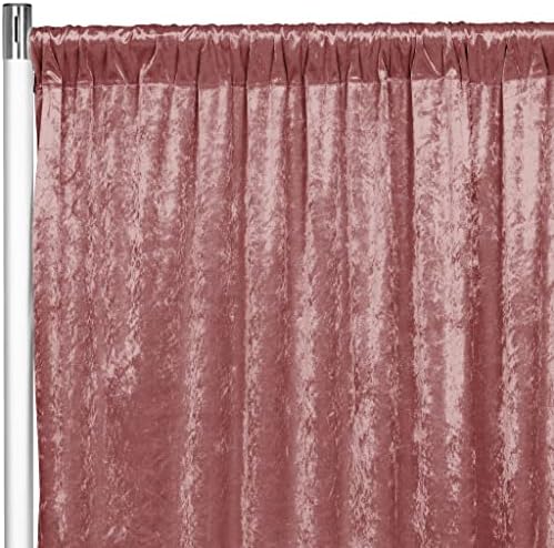 CVL 1 Pc, Velvet 10Ft H x 52 W Drape/Backdrop Curtain Panel Dark Dusty Rose/Mauve for Wedding, Party and Events Decor by CVL