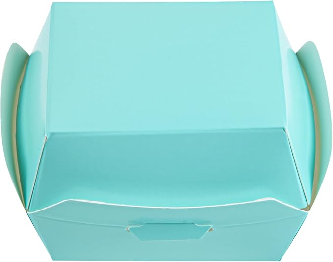Restaurantware Turquoise Paper Mini Burger Box, 2.8 x 2 In, 100 Pack - Image 13