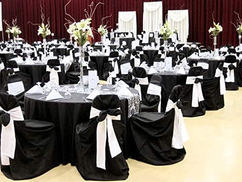 Obstal 10 PCS Satin Chair Sashes Bows for Wedding Reception- Universal Chair Cover Back Tie Supplies for Banquet, Party, Hotel Event Decorations - Image 6