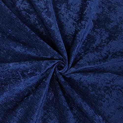 ELKCA Royal Blue Curtain Valance for Living Room Thick Chenille Window Curtains for Bedroom Waterfall Valance, Rod Pocket (W59inch, 1 Panel) - Image 3
