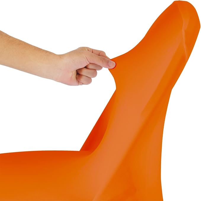 Spandex Chair Cover,25PCS,Living Room Folding Chair Covers,Removable Chair Covers Washable Protector Stretch Chair Cover for Party, Banquet,Wedding Event,Hotel(Orange) - Image 6