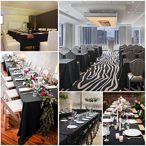10 Pack Black Tablecloths for 6ft Tables-90 x 132 Inch | Polyester Table Cover, Stain and Wrinkle Resistant Washable Fabric Table Cloth, Perfect for Wedding Banquet Parties - Image 7