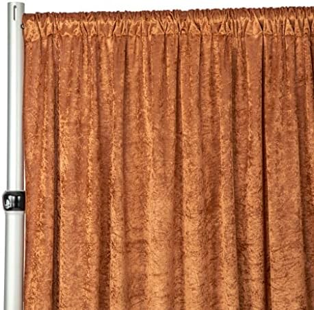 CVL Velvet Photography Drape/Backdrop Curtain Panel w/4" Rod Pockets 10Ft X 52"(1 Panel Only) Terracotta for Wedding, Tradeshow, Showroom, Birthday Party, Theater Stage Decoration by CVL