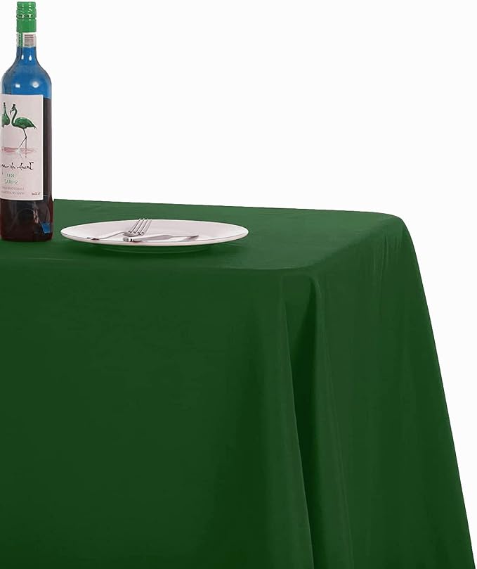 MDS Pack of 5 Rectangle Tablecloth 70 x 120 Inch Polyester Wrinkle Resistant Washable Polyester Table Cloth for Kitchen Dining Buffet Parties, Picnic, Events, Weddings and Restaurants - Green by MDS