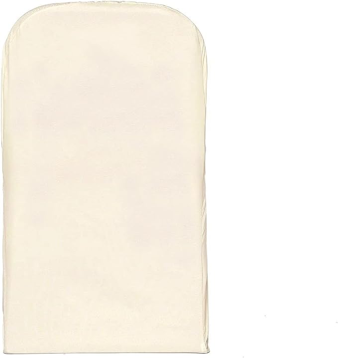 Tableclothsfactory 5PCS Beige Linen Polyester Folding Chair Cover Dinning Chair Slipcover for Wedding Party Event Banquet Catering - Image 5