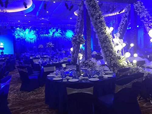 50pcs Metallic Silver Spandex Chair Sashes, Durable Workmanship,Stretch Bows with Buckle Stretchable for Christmas Wedding Party Banquet Event Baby Shower Birthday Celebration Decoration - Image 4