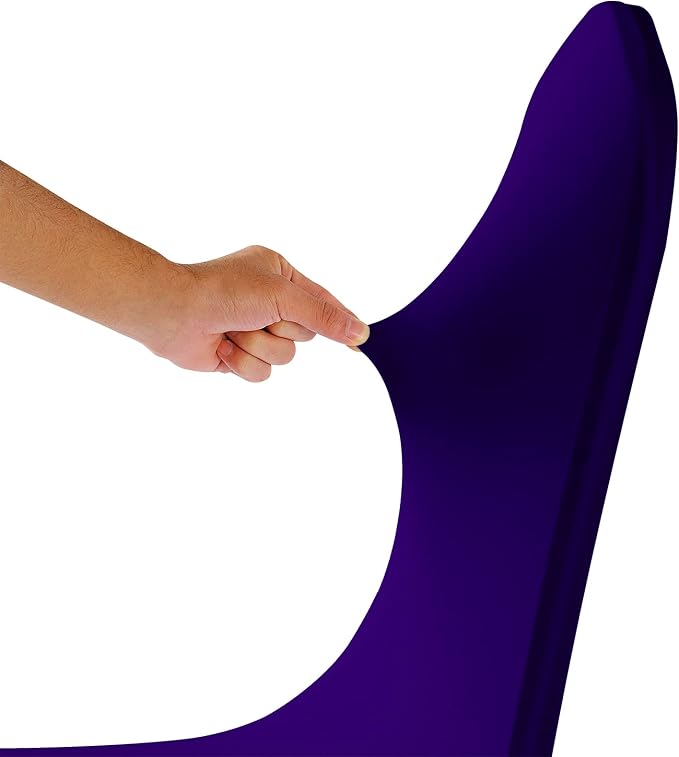 Spandex Chair Covers, 12PCS, Removable Washable Protector Stretch Covers for Living Room, Party, Banquet, Wedding, Hotel (Purple) - Image 6