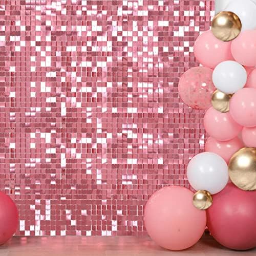 Pink Shimmer Wall Backdrop Sequin Wall Panels Wedding Background Glitter - Image 5