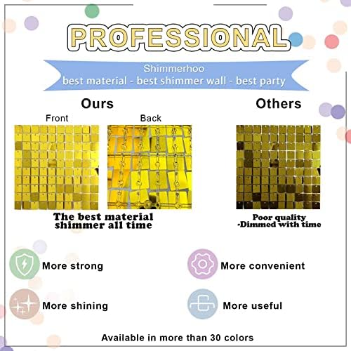 Shimmer Wall Backdrop - 24pcs Decorations Panel | Wedding, Birthday, Anniversary, Engagement & Bridal Shower Party Decor Panel (Rose Gold) - Image 3