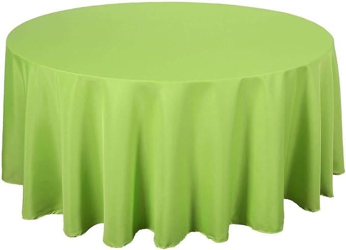 10 pcs 120 inch Apple Round Tablecloths Fabric Table Cover Linens | 120" Washable Fabric Table Cloth Covers for Wedding Party Polyester Reception Buffet Events Catering Dining Events Kitchen Dining by BalsaCircle