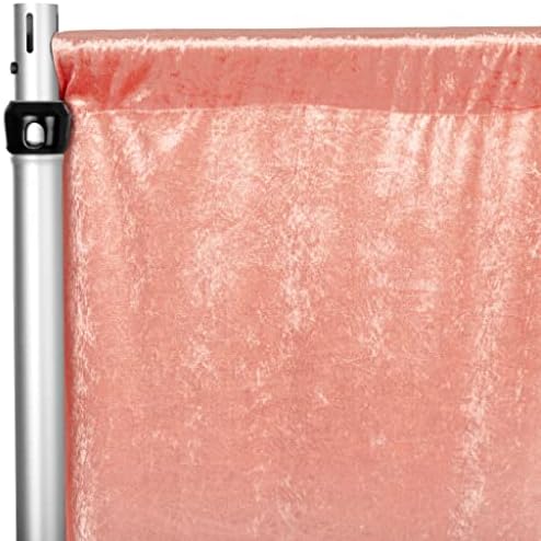 CVL 1 Pc, Velvet 10Ft H x 52" W Drape/Backdrop Curtain Panel - Coral for Wedding, Party and Events Décor - Image 2