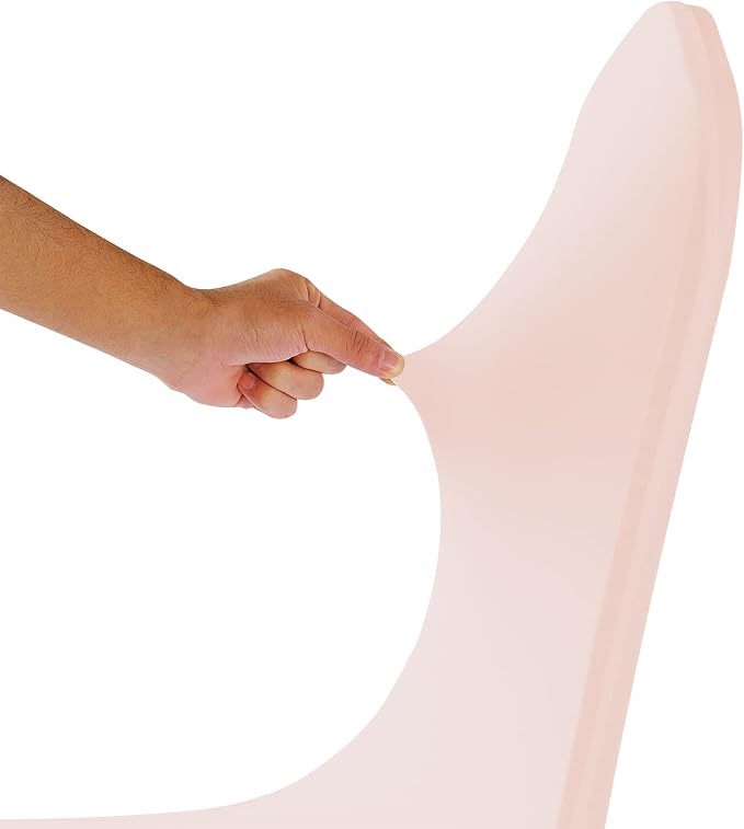 Spandex Chair Covers, 12PCS, Removable Washable Protector Stretch Covers for Living Room, Party, Banquet, Wedding Event, Hotel (Blush Pink) - Image 6