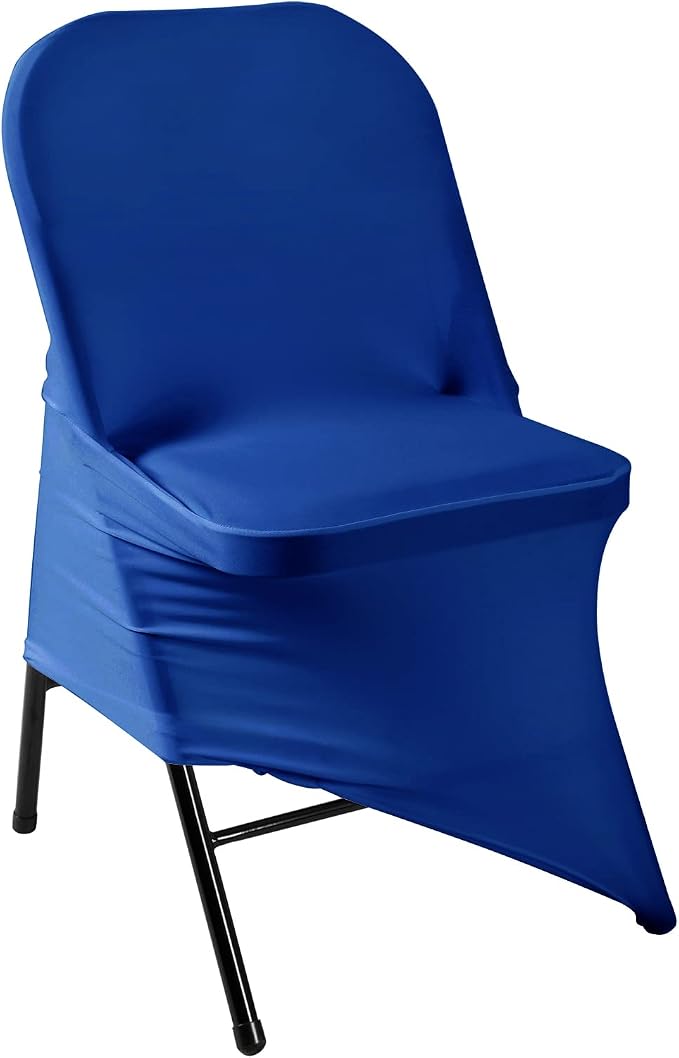 Spandex Chair Cover,12PCS,Living Room Folding Chair Covers,Removable Chair Covers Washable Protector Stretch Chair Cover for Party, Banquet,Wedding Event,Hotel(Royal Blue) - Image 4