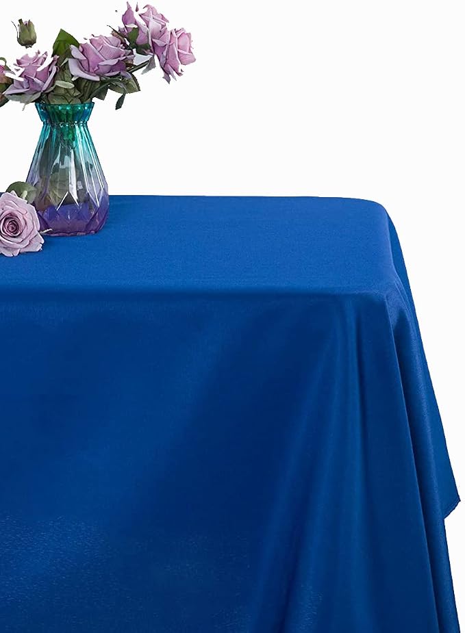 MDS Pack of 5 Rectangle Tablecloth 60 x 102 Inch Polyester Wrinkle Resistant Washable Polyester Table Cloth for Kitchen Dining Buffet Parties, Picnic, Events, Weddings and Restaurants -Royal Blue by MDS