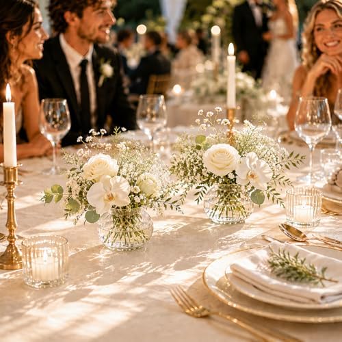 Babys Breath Artificial Flowers, 24pcs Real Touch Babys Breath Flowers Artificial Bulk, Long Stem Gypsophila Fake White Faux Flower for Vase Wedding Table Centerpieces Home Floral Arrangements Bouquet - Image 6