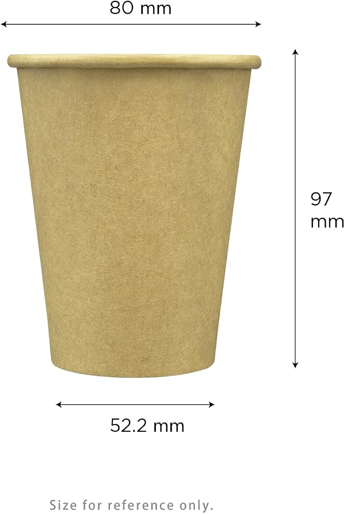 Karat 8 oz Coffee Cups, Kraft Disposable Paper Hot Cups, 80mm, 1000ct | C-K508K, Double Poly Lined, Leak-Resistant Design, Restaurants and Cafes, Tea Service, Hot/Cold Beverages - Image 8