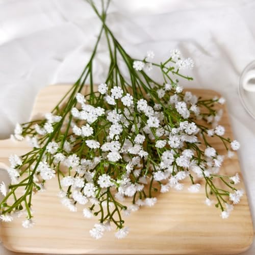 36 Pcs Babys Breath Artificial Flowers, Baby Breath Flowers Artificial Bulk Long Stem Fake Babies Breath Faux Gypsophila White Flowers Artificial for Decoration Wedding Decor (Pack of 2) - Image 3