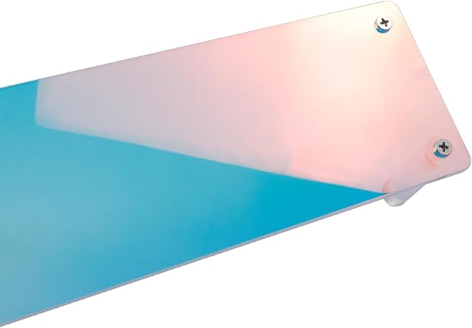 MY MIRONEY 2PCS Acrylic Display Stand Iridescent Display Shelf Figurines Organizer Cupcakes Holder for Cake Food Desserts Figurines Collectibles Perfume Jewelry Makeup(7.87" x 2.95" x 1.97")