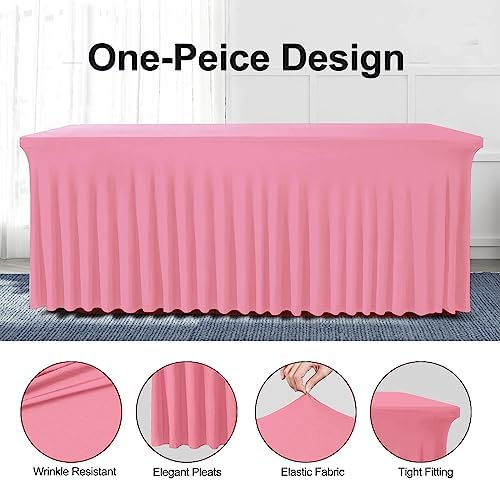 BDDC One-Piece Spandex Table Cloth Skirt for 8FT Rectangle Tables - Image 2