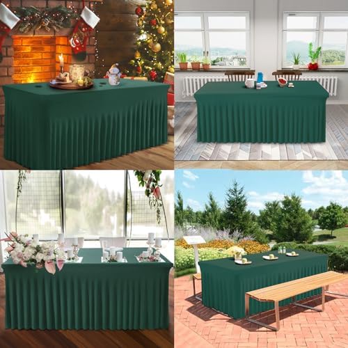 BDDC One-Piece Spandex Table Cloth Skirt for 6FT Rectangle Tables - Image 6