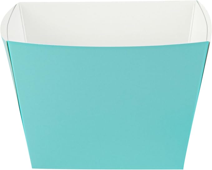 Restaurantware Square Turquoise Paper Snack Box, 200 Pack - Image 2