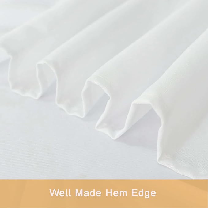 6 Pack White Table Cloth Rectangle 60x102inch Table Cloths for 6 Foot | Winkle Resistant,Washable and Reusable TableCloths for 6 Foot Rectangle Table,Table Cover for Party,Wedding,Buffet - Image 6
