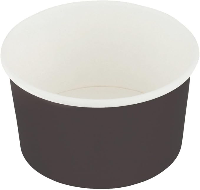 Coppetta 12-Ounce Dessert Cups, 50 Disposable Ice Cream Cups - Lids Sold Separately, Sturdy, Black Paper Frozen Yogurt Bowls, For Hot And Cold Foods, Perfect For Gelato Or Mousse - Restaurantware - Image 2