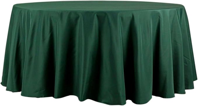 Balsa Circle 6 pcs 120 inch Hunter Green Round Tablecloths Polyester Fabric Table Cover Linens for Wedding Party Reception Banquet Events Kitchen Dining by BalsaCircle