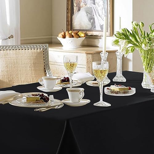 Fitable 6 Pack Black Tablecloths 70x108 Inch for 6 Foot Rectangle Tables - Image 2
