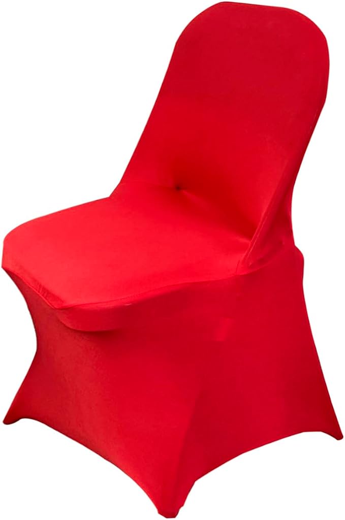 HAINARverS Stretch Spandex Folding Chair Covers 30PCS Red, | Universal Fitted Chair Cover Protector for Wedding,Party, Banquet, Holidays, Celebration, Decoration by HAINARverS