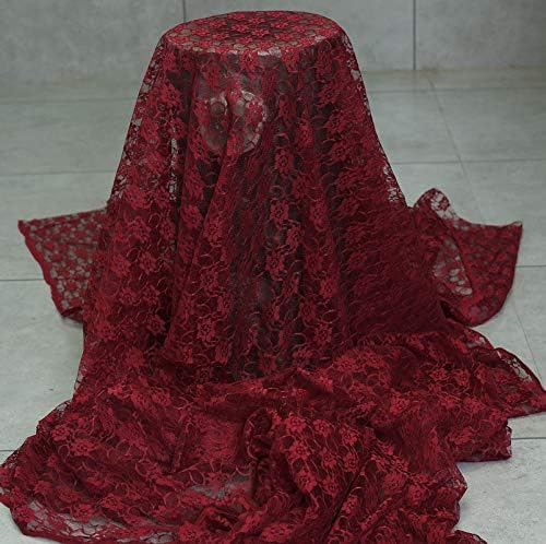 VDS Pack of 20 Floral Lace Table Runners Centerpiece Cloth Linen for Wedding Bithday Graduation Engagement Ceremony Events Party Banquets Table Decoration (12x108 inch) (Maroon) - Image 5