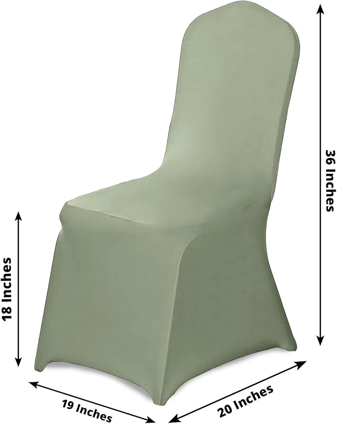 Efavormart 1 Set Sage Green Stretchy Spandex Fitted Banquet Chair Covers for Party Dining Chairs Wedding Banquet Outdoor Event Catering Slip Covers - Image 6