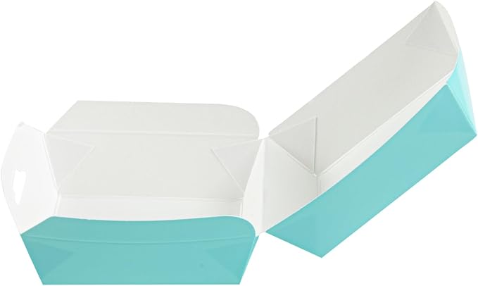 Restaurantware Turquoise Paper Mini Burger Box, 2.8 x 2 In, 100 Pack - Image 16