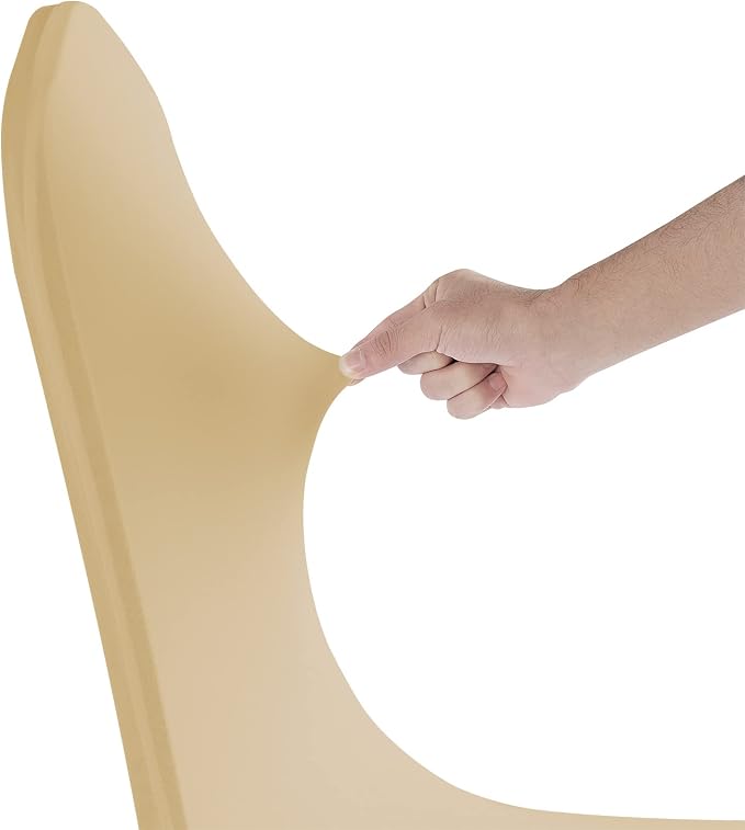 SuperO Waterproof Spandex Chair Cover 25PCS, Stretch Dining Chair Covers, Polyester Outdoor Chair Covers, Protector Stretch Chair Cover for Party Universal, Banquet, Wedding Event, Hotel(Champagne) - Image 6